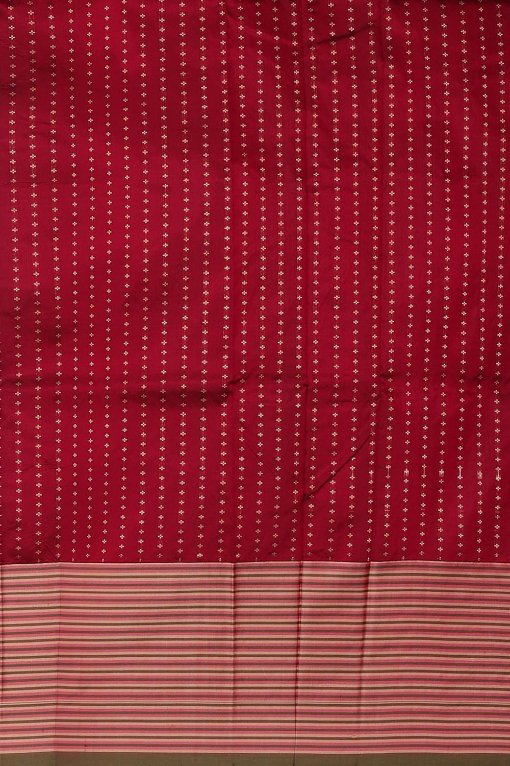Image of Banarasi Khatan Dark Red Saree